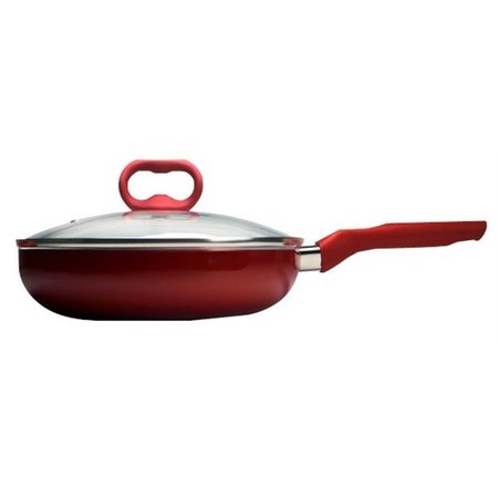 ECOLUTION Cooker Deep W/Lid Red 4-1/2Qt EBCAW-9528